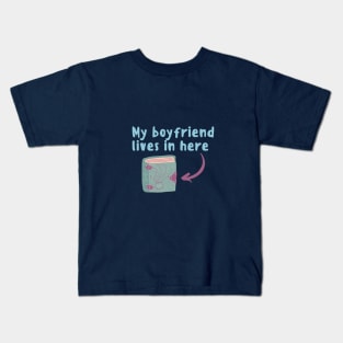 My Boyfriend Lives In A Book Kids T-Shirt